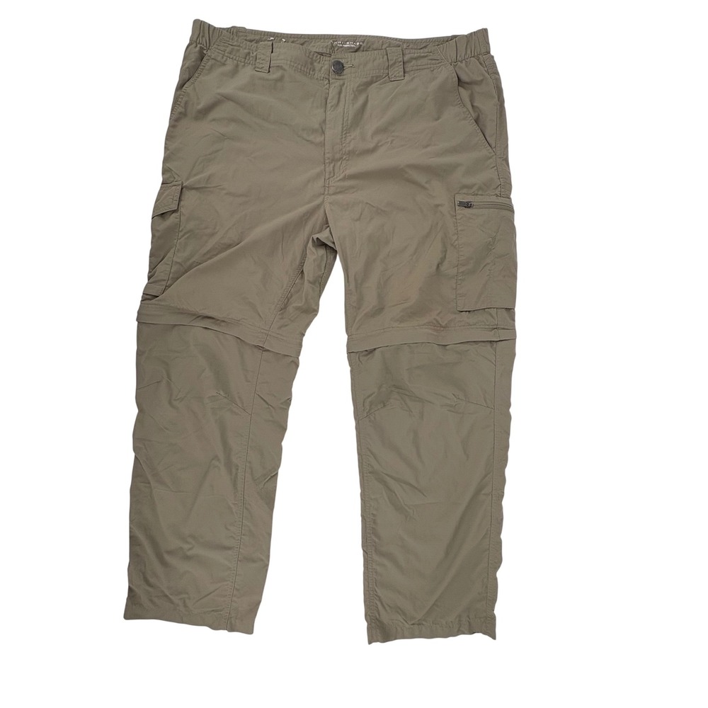 Columbia Silver Ridge Convertible Cargo Pants Mens 40x30 Fossil Tan AM8004 UPF